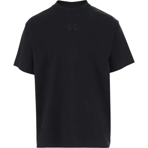 Cotton T-Shirt with Logo Print , male, Sizes: M - 44 Label Group - Modalova