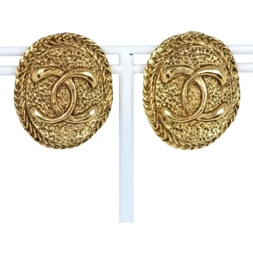 Pre-owned Metal earrings , female, Sizes: ONE SIZE - Chanel Vintage - Modalova