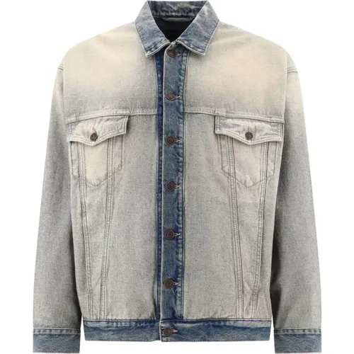 Oversized Denim Jacket 100% Cotton , male, Sizes: L - Balenciaga - Modalova