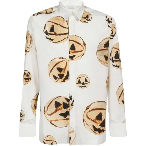 Trendiges Halloween Kürbisdruck Shirt , Herren, Größe: 2XL - Givenchy - Modalova