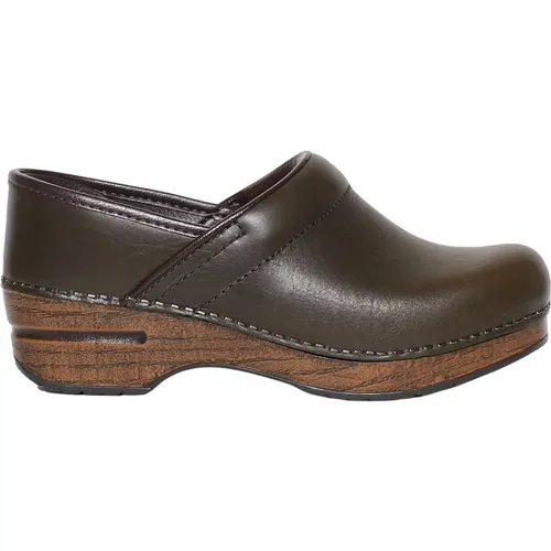 Classic Green Leather Slip-On Shoes , female, Sizes: 4 UK, 6 UK - Dansko - Modalova