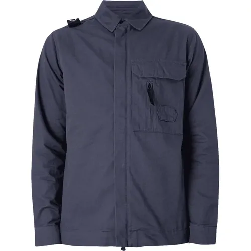 Cadet Overshirt Jacket Navy , male, Sizes: M, S, L - Ma.strum - Modalova