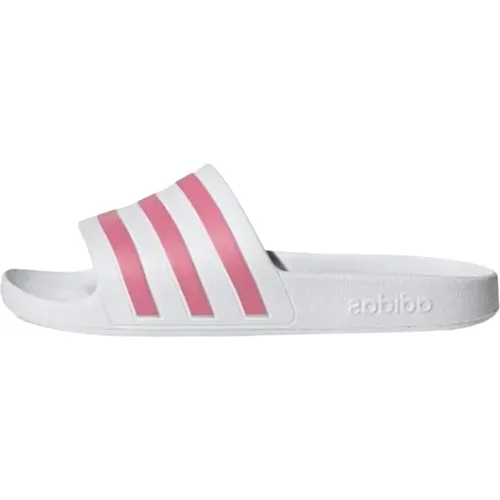 Weiße Hausschuhe 3-Stripes Rosa Frauen , Damen, Größe: 40 1/2 EU - Adidas - Modalova