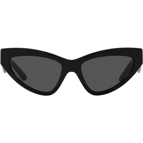 Cat-Eye Sunglasses with Dark Grey Lenses , unisex, Sizes: 55 MM - Dolce & Gabbana - Modalova