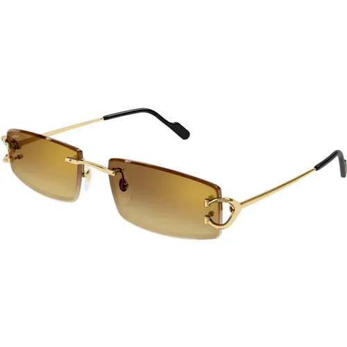 Quadratische Oversize-Sonnenbrille mit C-Detail - Cartier - Modalova