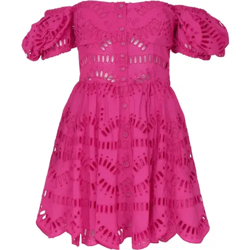 Mini Dress with Puff Sleeves , female, Sizes: L - Charo Ruiz Ibiza - Modalova