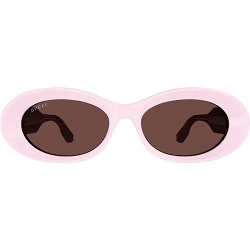 Rosa lila Sonnenbrille für Frauen , Damen, Größe: 54 MM - Gucci - Modalova