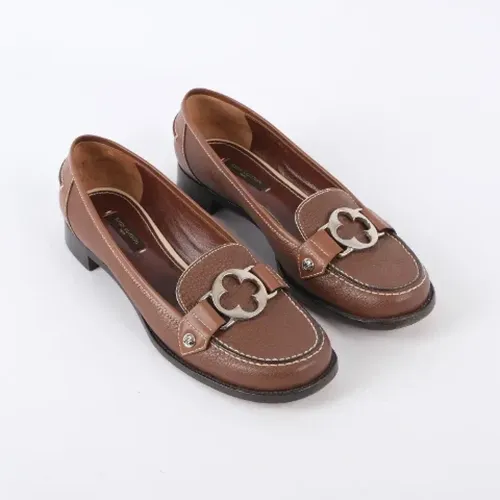 Pre-owned Leather flats , female, Sizes: 4 UK - Louis Vuitton Vintage - Modalova