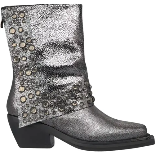 Studded Pleat Bootie , Damen, Größe: 37 EU - Alma en Pena - Modalova