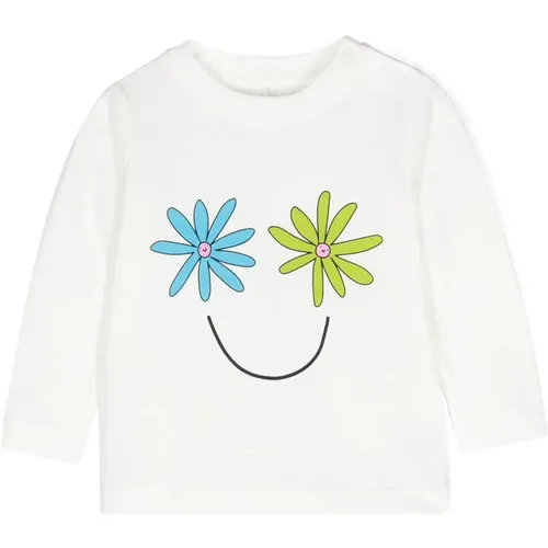 Bio-Baumwolle Blumenmuster Langarm T-shirt - Stella Mccartney - Modalova