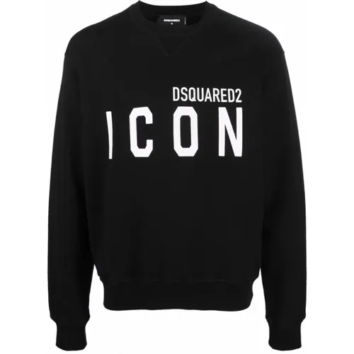 Icon Logo Crew Neck Sweater , male, Sizes: XL, L - Dsquared2 - Modalova