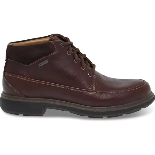 Dunkelbrauner Leder Low Boot mit Goretex , Herren, Größe: 43 EU - Clarks - Modalova