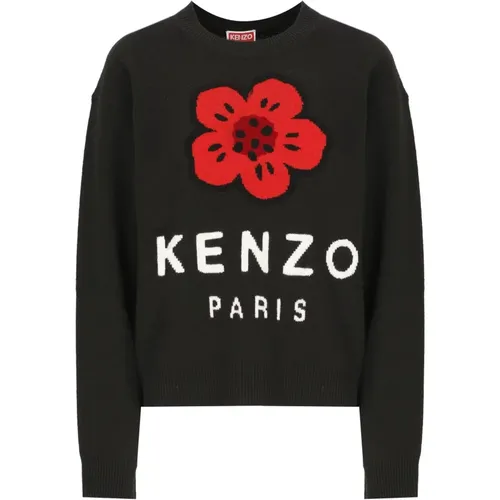 Wool Sweater Crew Neckline , female, Sizes: M, L, S - Kenzo - Modalova