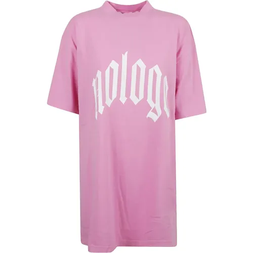 Oversized T-Shirt in Hellrosa/Weiß , Damen, Größe: S - Balenciaga - Modalova