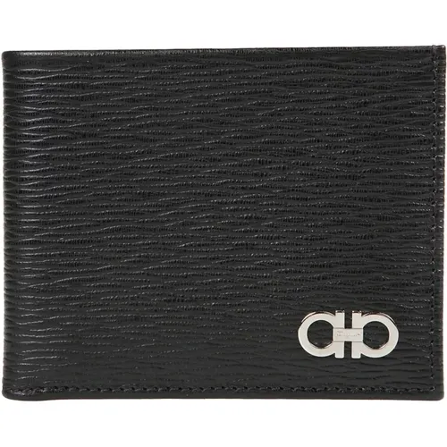 Stylish Leather Wallet for Men , male, Sizes: ONE SIZE - Salvatore Ferragamo - Modalova