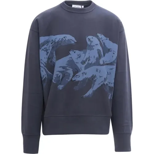Polar Bear-Print Cotton Sweatshirt , male, Sizes: S - Kenzo - Modalova