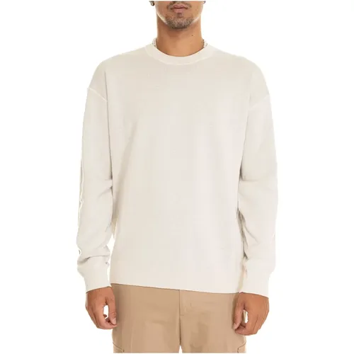 Kontrast Interieur Crewneck Sweatshirt,Lässiges Sweatshirt - Boss - Modalova