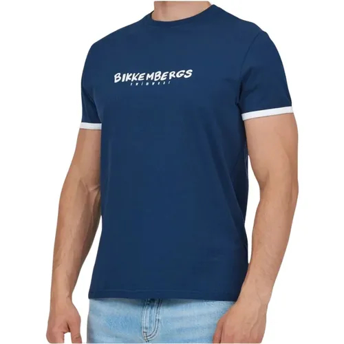 Herren Basic T-Shirt , Herren, Größe: L - Bikkembergs - Modalova