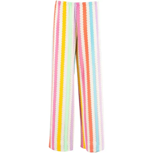 Women's Clothing Trousers Rachel Wave Pastel Ss24 , female, Sizes: M - MC2 Saint Barth - Modalova