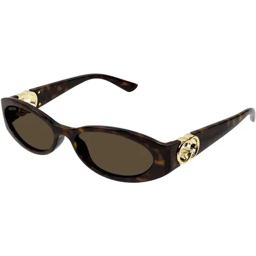 Havana Sunglasses Gg1660S Model , female, Sizes: 54 MM - Gucci - Modalova