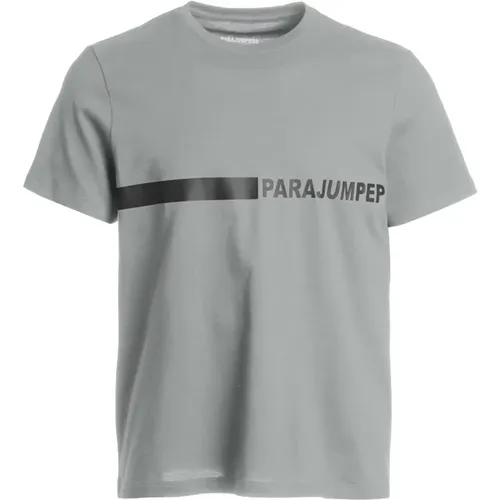 Space Tee Light Grey T-shirts , male, Sizes: 2XL, L - Parajumpers - Modalova