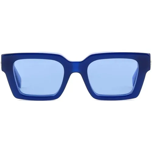 Sonnenbrille mit Quadratischem Rahmen Modell Virgil , unisex, Größe: 50 MM - Off White - Modalova
