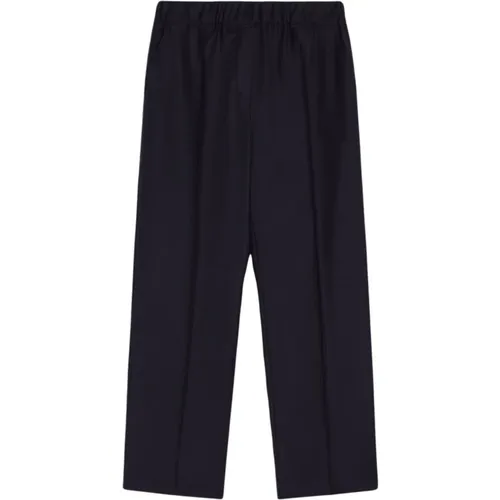 Flanell-Komfort-Hose mit elastischem Bund , Damen, Größe: M - Max Mara Weekend - Modalova