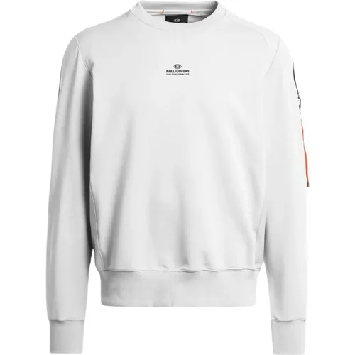 White Sabre Sweatshirt with Application , male, Sizes: L, XL, M - Parajumpers - Modalova