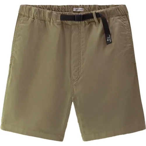 Stretch Cotton Chino Shorts , male, Sizes: 2XL, XL, M, L - Woolrich - Modalova