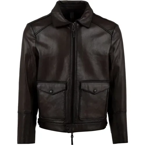 Leather Jacket with Front Pockets , male, Sizes: L, M - The Jack Leathers - Modalova