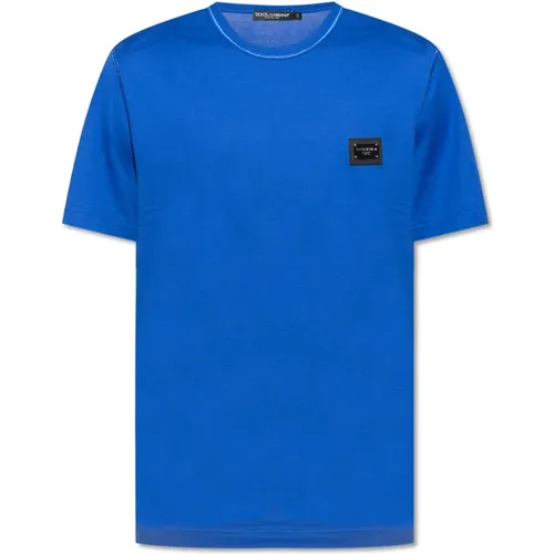 T-shirt with logo , male, Sizes: 2XL, L, XL, M - Dolce & Gabbana - Modalova
