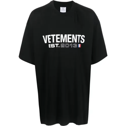 Logo-Print T-shirt , male, Sizes: M - Vetements - Modalova