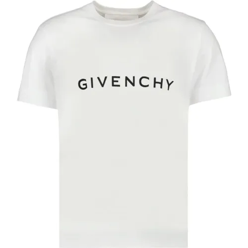 Logo Print Rundhals T-shirt , Herren, Größe: S - Givenchy - Modalova