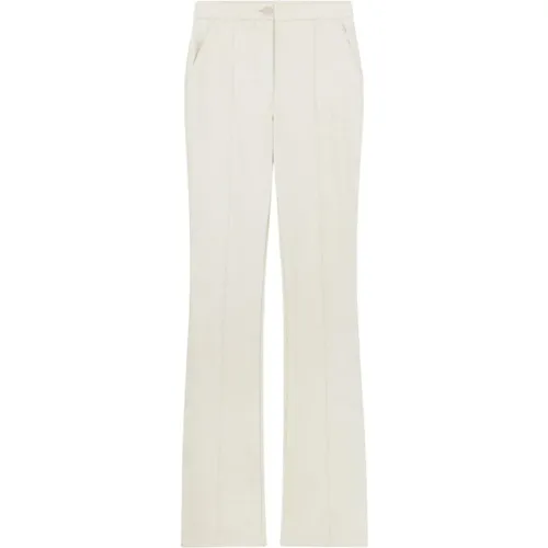 White Flare Faux Leather Pants , female, Sizes: XS, 2XS - Liu Jo - Modalova