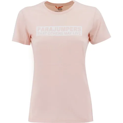 Round Neck Cotton T-Shirt , female, Sizes: M, XS, S - Parajumpers - Modalova