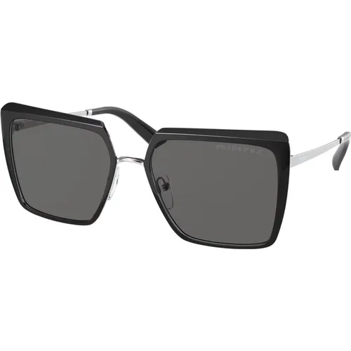 Cinèma Sunglasses /Grey , female, Sizes: 57 MM - Prada - Modalova