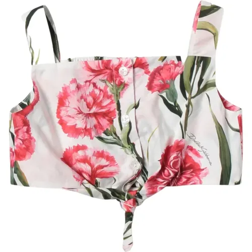 Kinder Blumen Cropped Top - Dolce & Gabbana - Modalova