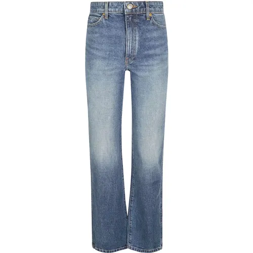 High-Waisted Slim Fit Blaue Jeans - Khaite - Modalova