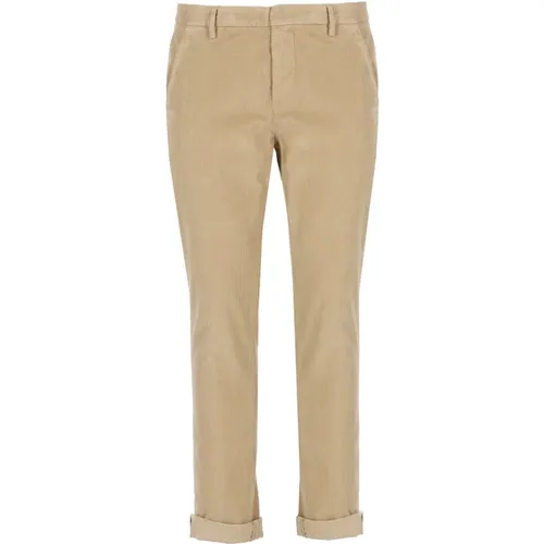 Corduroy Cotton Trousers with Pockets , male, Sizes: W34, W30, W31, W33, W35 - Dondup - Modalova