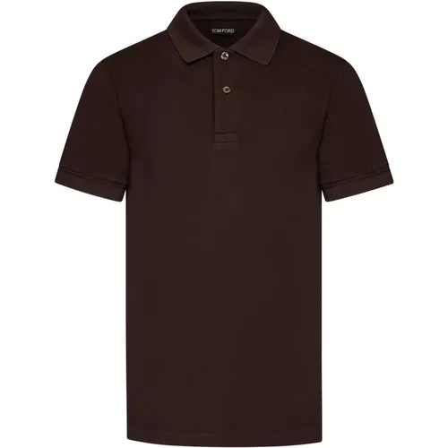 Cotton Polo Shirt for Men , male, Sizes: M - Tom Ford - Modalova