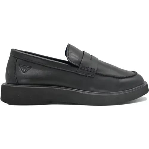 Schwarze Leder Houston Low Man Mokassins - Docksteps - Modalova