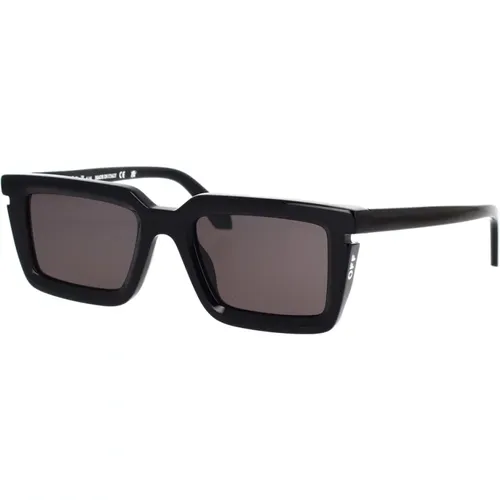 Quadratische Sonnenbrille Tucson mit Cut-Out-Detail - Off White - Modalova