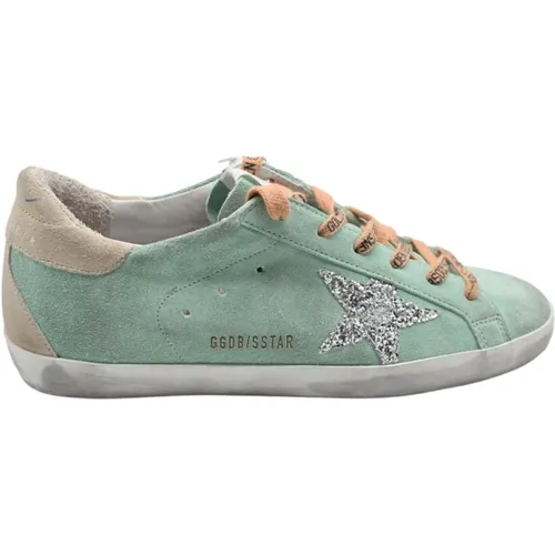 Classic Super Star Sneakers with Glitter , female, Sizes: 6 UK - Golden Goose - Modalova