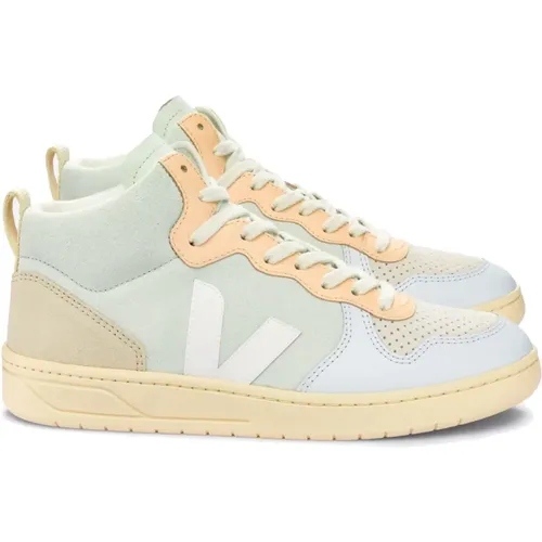 V-15 Suede Jade White Multico , female, Sizes: 4 UK, 5 UK, 7 UK, 3 UK, 8 UK, 6 UK - Veja - Modalova