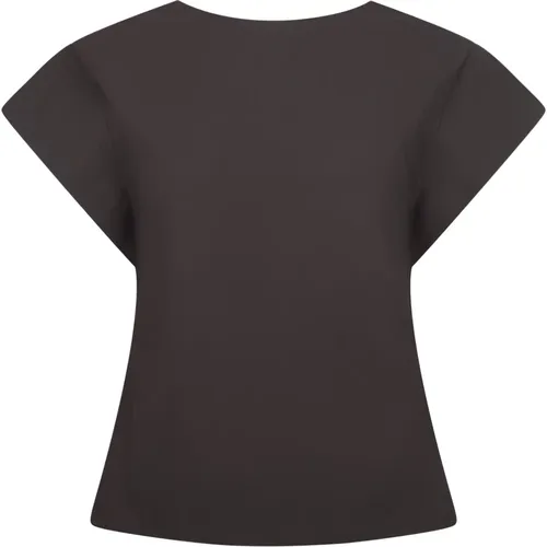 Slim Fit Domino Top in Dunkelbraun , Damen, Größe: 2XL - Jane Lushka - Modalova