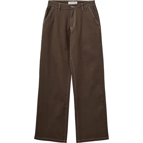 Dark Straight-Leg Pants Snos523 , female, Sizes: XL, XS, S, M - Sofie Schnoor - Modalova