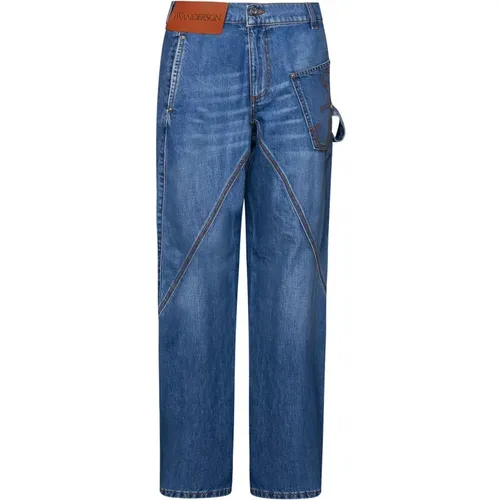 Blaue Twisted Workwear Jeans , Damen, Größe: W24 - JW Anderson - Modalova
