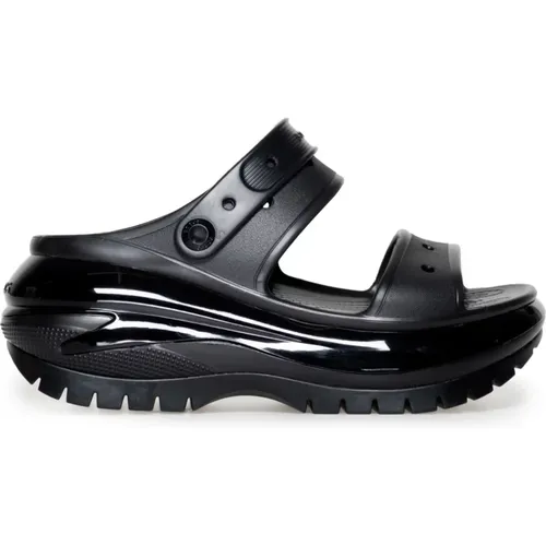 Schwarze Plateau Clip Sandalen , Damen, Größe: 39 EU - Crocs - Modalova