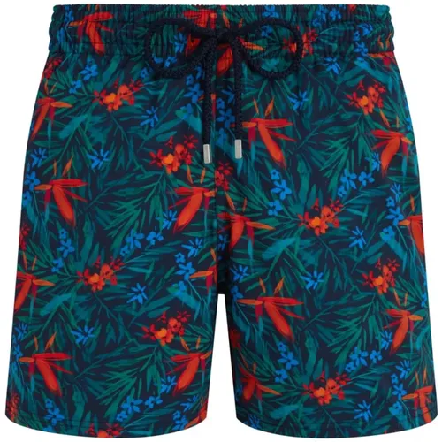 Kurze Tropical Flowers Stretch-Badeshorts für Herren , Herren, Größe: 3XL - Vilebrequin - Modalova