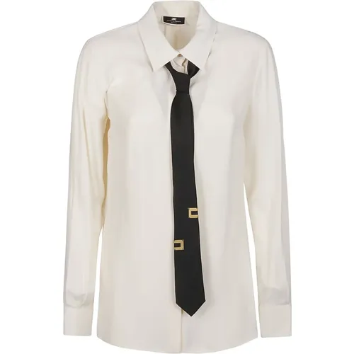 Burro Long Sleeve Shirt , female, Sizes: M - Elisabetta Franchi - Modalova